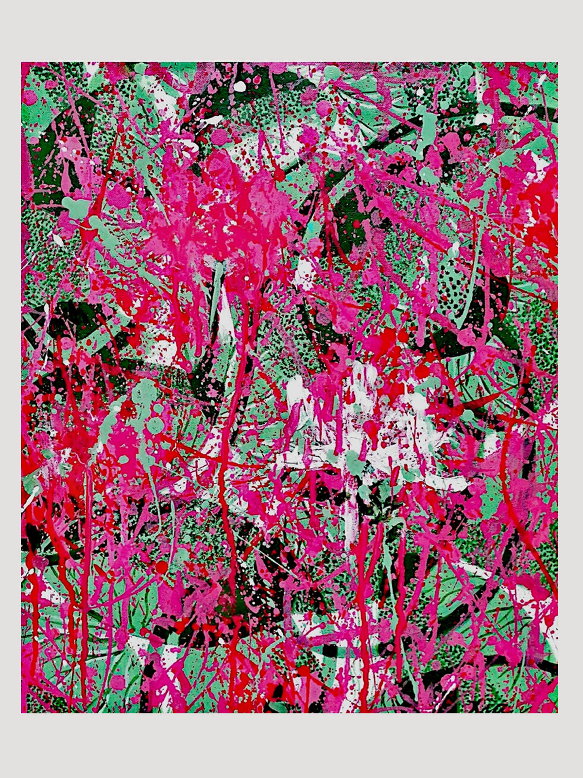 抽象画作《荷池》