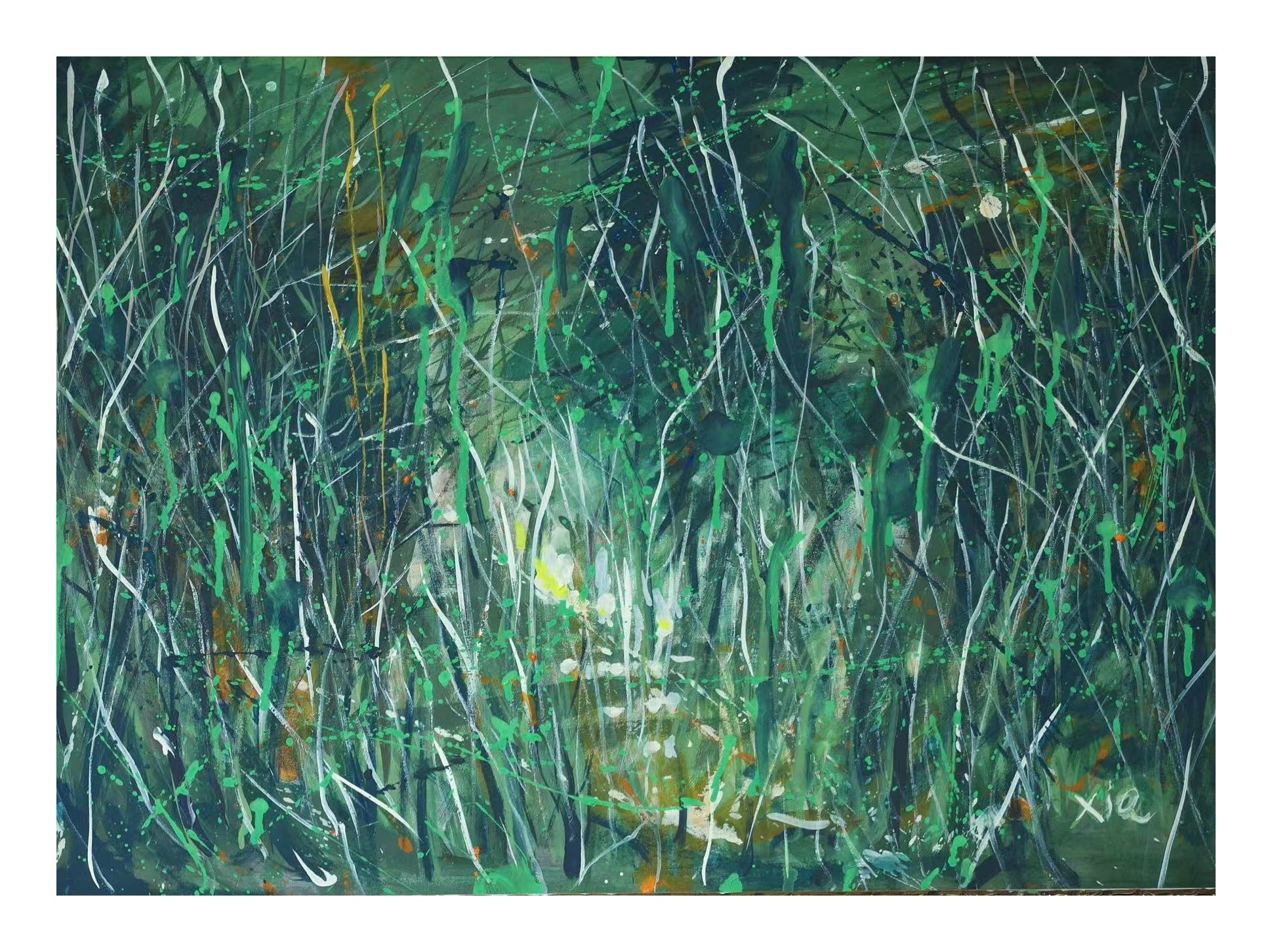 Forêt tropicale (peinture abstraite)